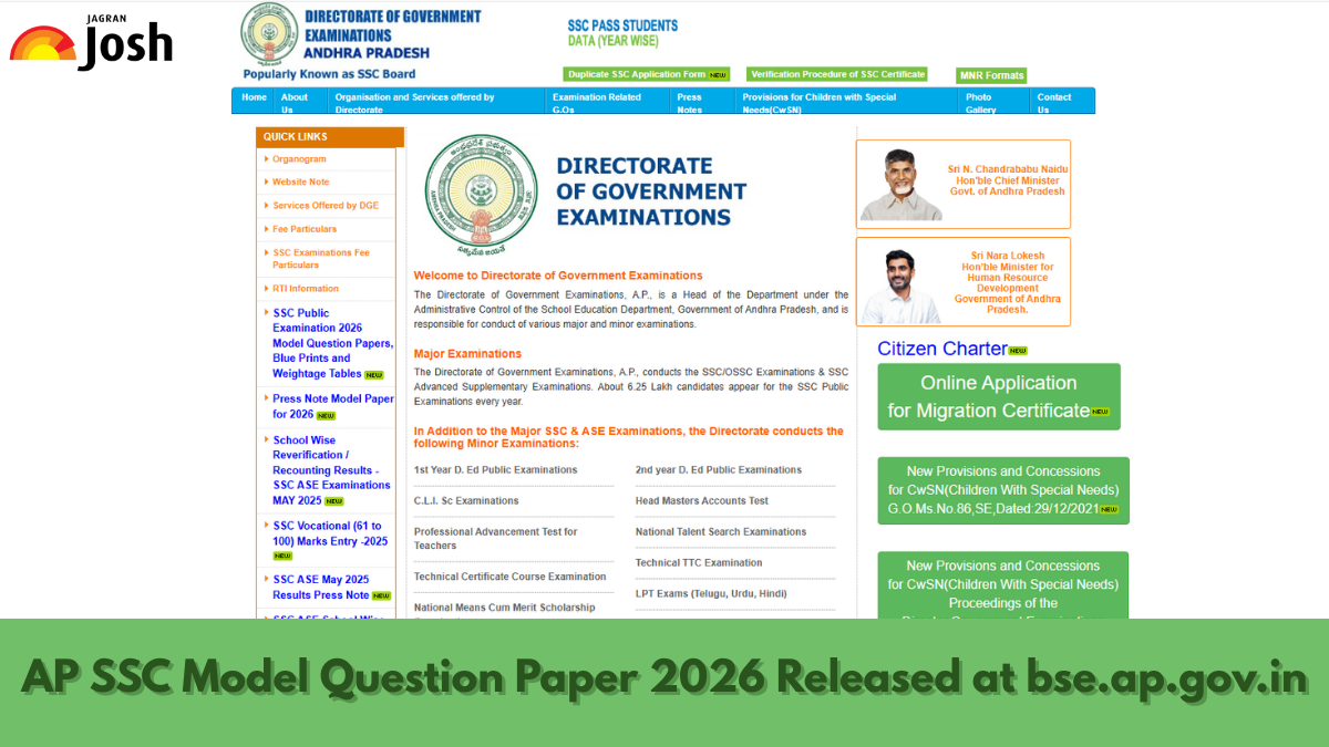 AP SSC Model Question Paper 2026 Released at bse.ap.gov.in, Check and Download All 6 Subject Questions Paper - Link Here